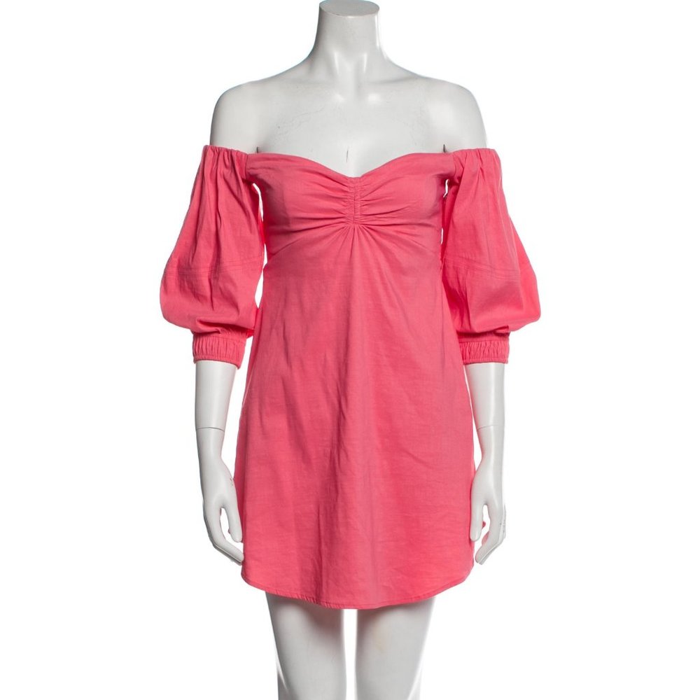 A.L.C. Mila Off the Shoulder Stretch Linen Blend Mini dress 1912 - Picture 12 of 14